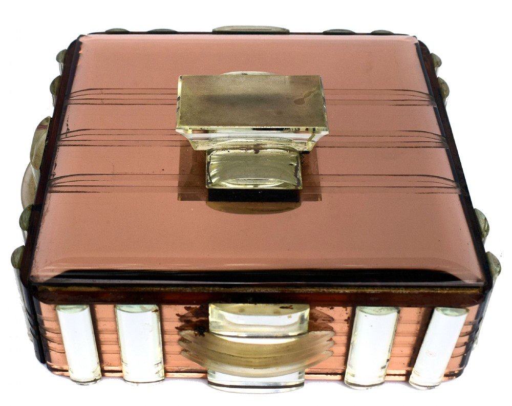 Art Deco Mirrored Ladies Jewellery Box, French, c1930