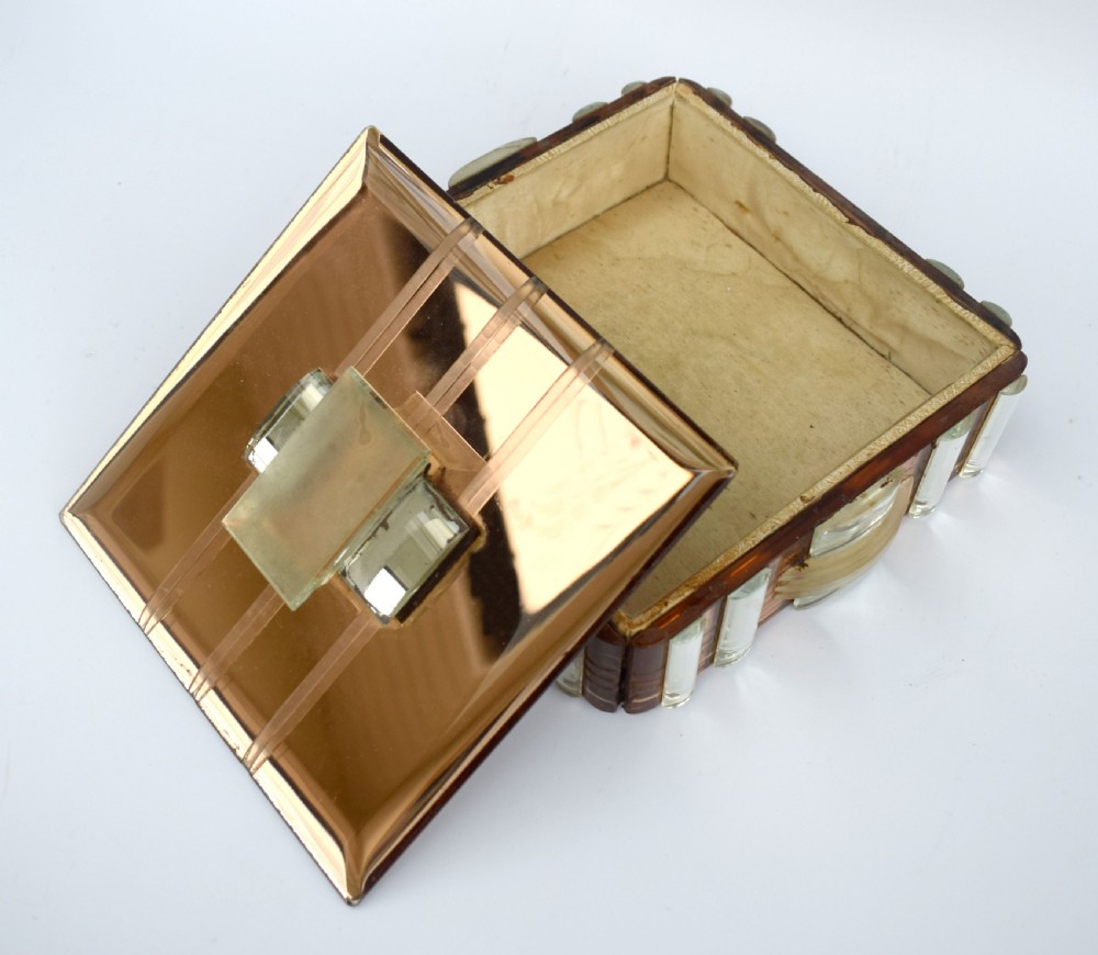 Art Deco Mirrored Ladies Jewellery Box, French, c1930 View V
