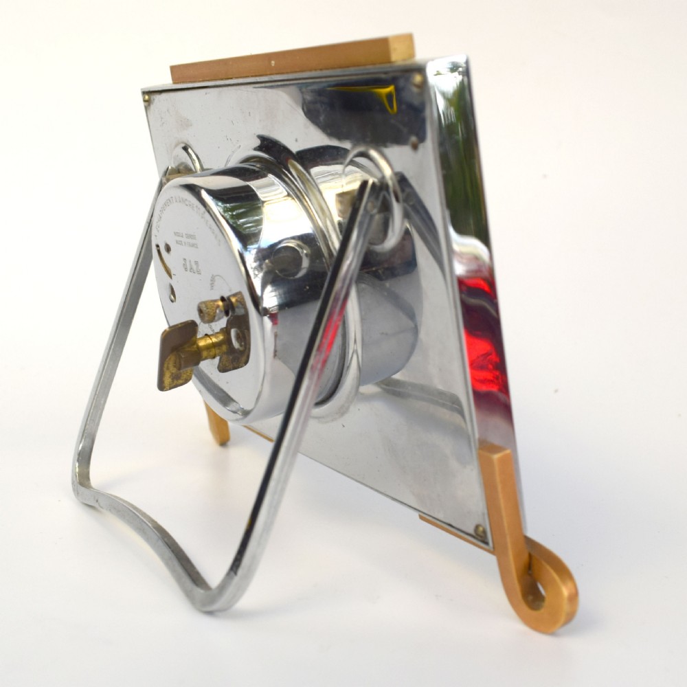 Art Deco French 8 Day Chrome Clock By Jaz, c1930 View VI