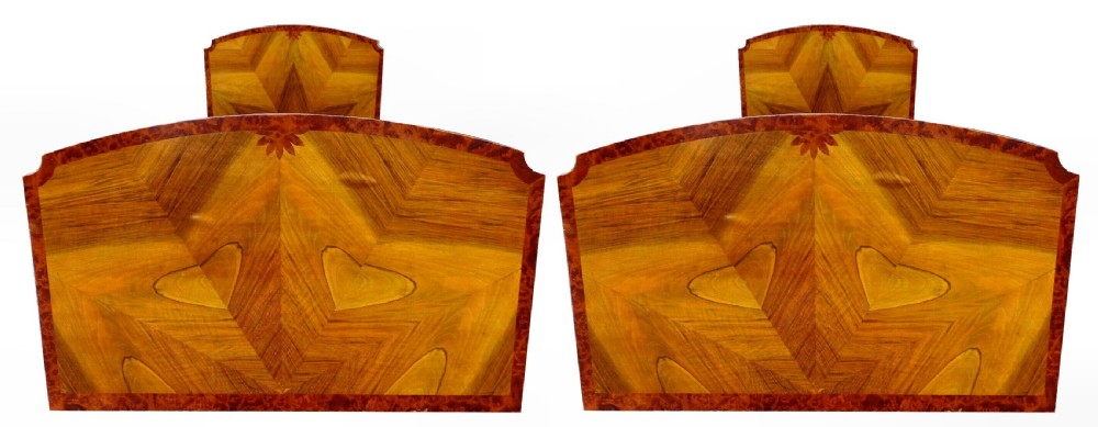 Art Deco 1930s Matching Pair of Single Beds View II