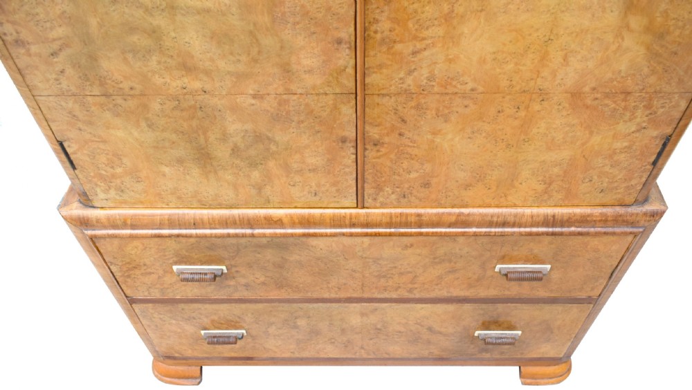 Art Deco Blonde Walnut Tallboy, Circa 1930 View IV