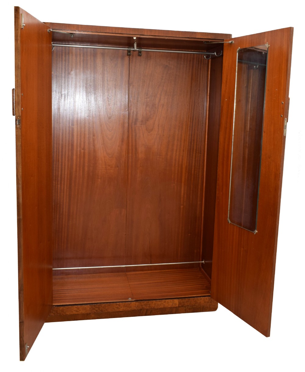 Art Deco Double Figured Walnut Wardrobe, C1930 View III