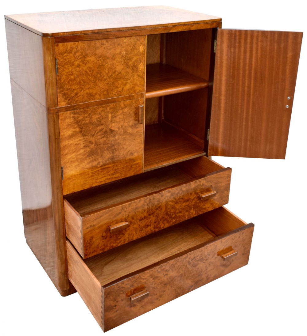 Art Deco Walnut Tall Boy, Circa 1930 View II