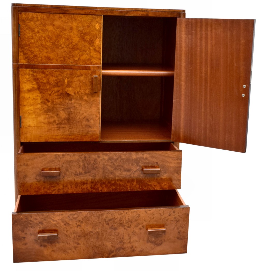 Art Deco Walnut Tall Boy, Circa 1930 View III