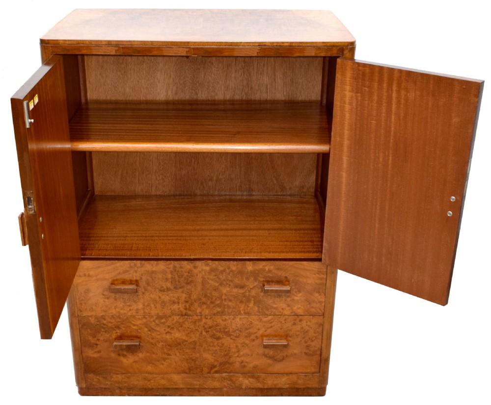 Art Deco Walnut Tall Boy, Circa 1930 View IV