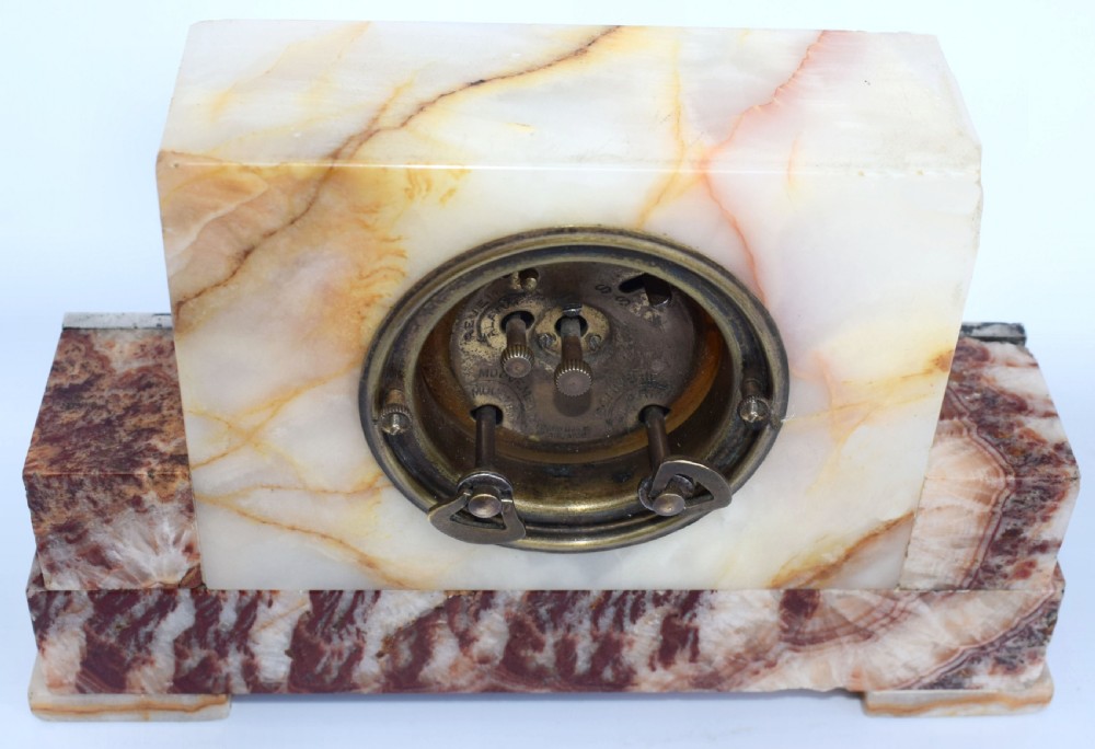 Art Deco French Marble Clock By Dep, c1930's  View IV