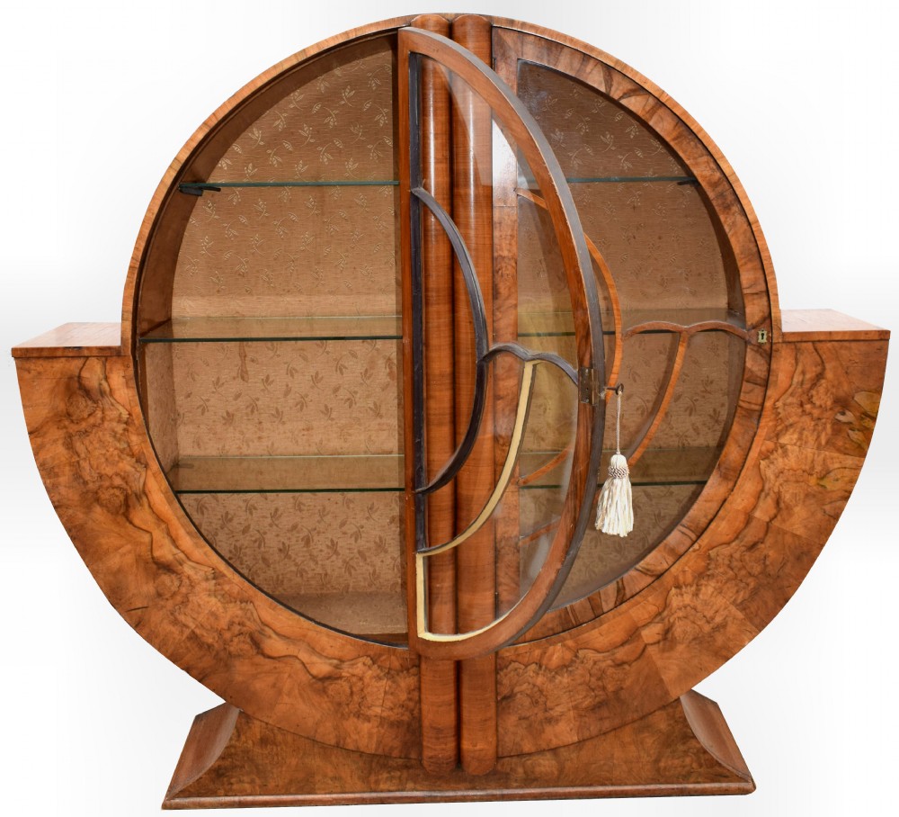 Art Deco Display Cabinet in Walnut, c1930s  View IV