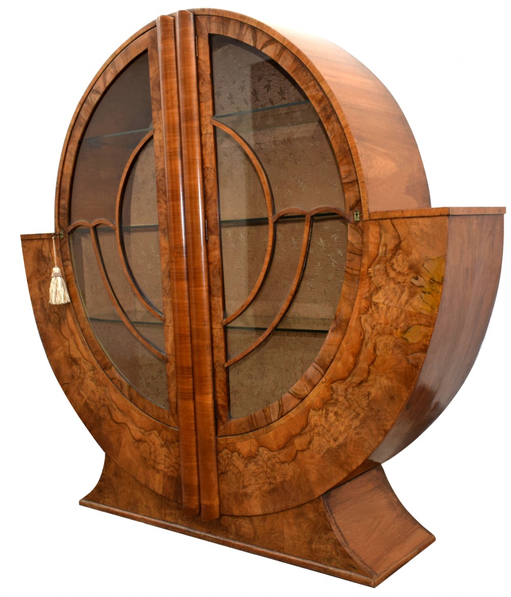 Art Deco Display Cabinet in Walnut, c1930s  View VII
