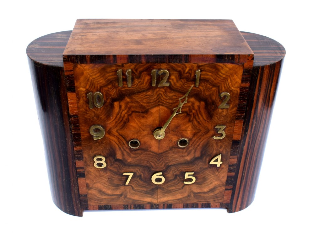 Art Deco Mantle Striking Clock, German, c1930 View IX