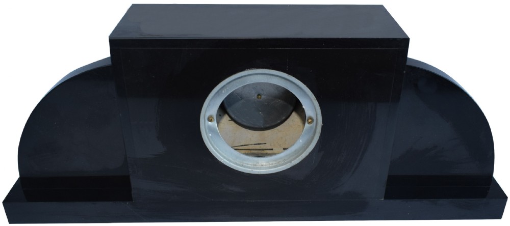 Large Art Deco Solid Marble Mantle Clock, c1930 View V