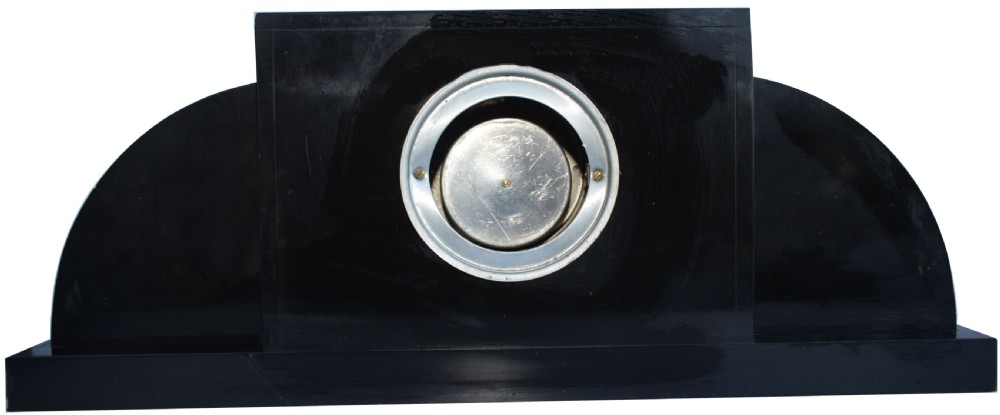 Large Art Deco Solid Marble Mantle Clock, c1930 View VII
