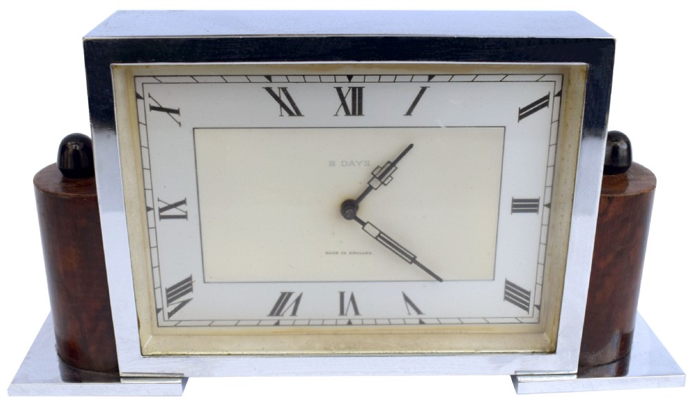 Art Deco Eight Day Mantle Clock