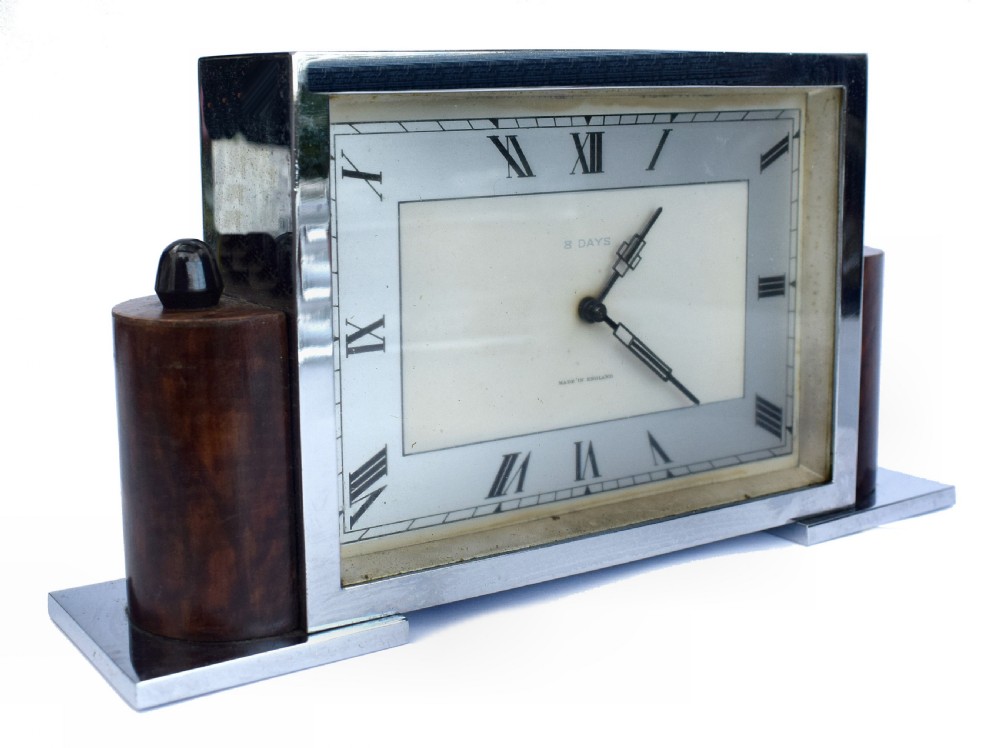 Art Deco Eight Day Mantle Clock View V
