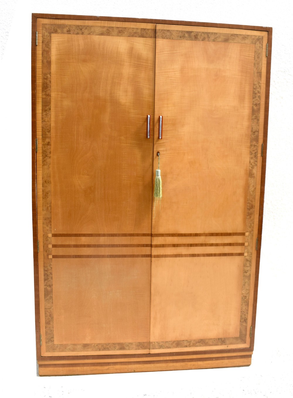 Art Deco Satinwood Double Wardrobe, c1930 View III