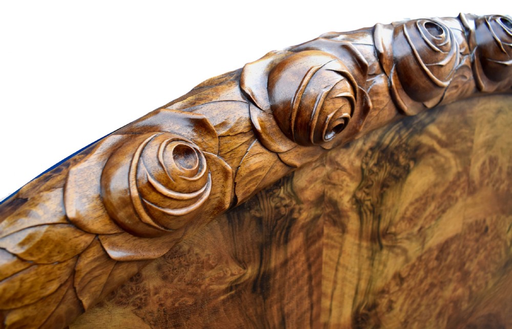 Art Deco King Size French Walnut Bed, c1930s View II