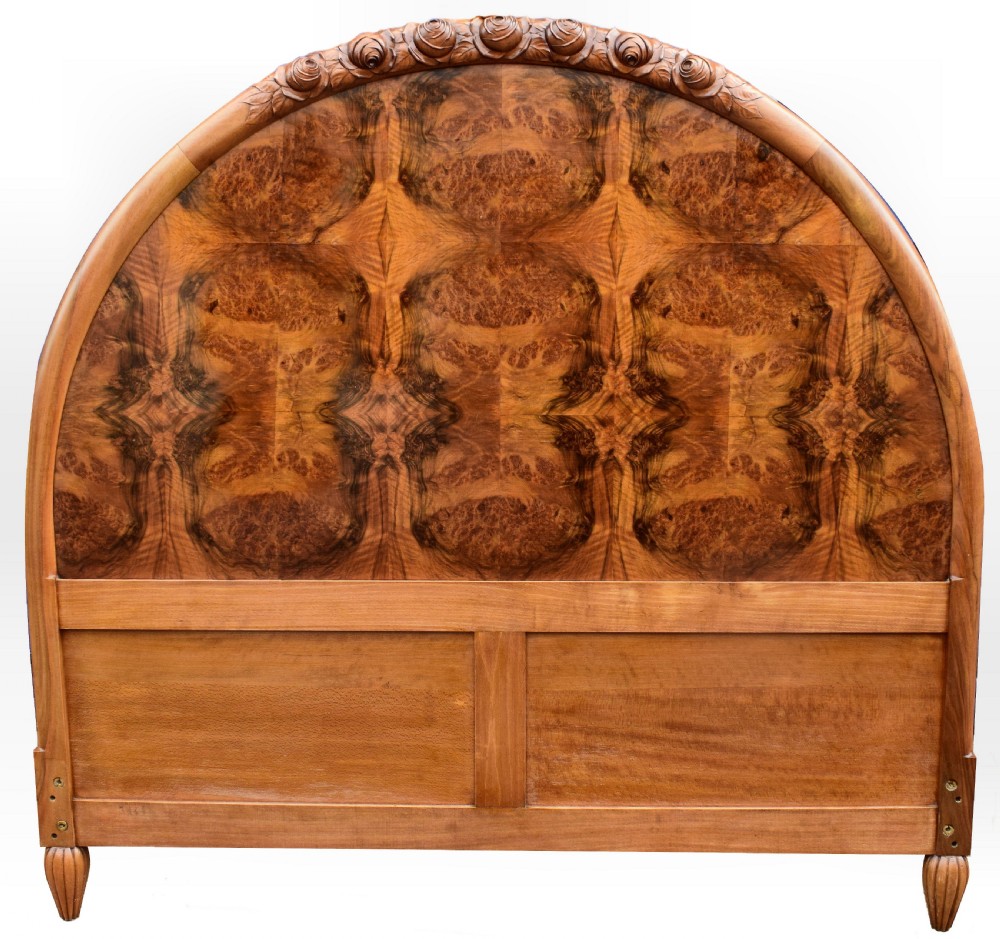 Art Deco King Size French Walnut Bed, c1930s View IV