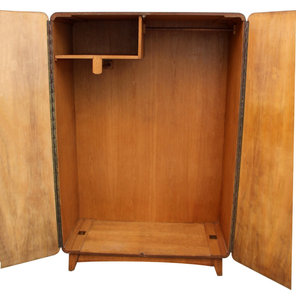 Art Deco Heavily Figured Double Wardrobe, c1930 View II