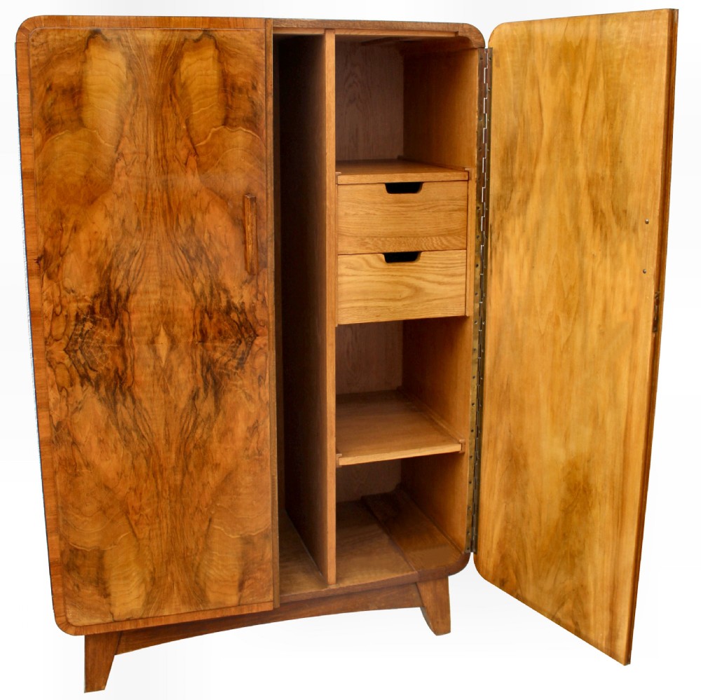 Art Deco Heavily Figured Tallboy , c1930