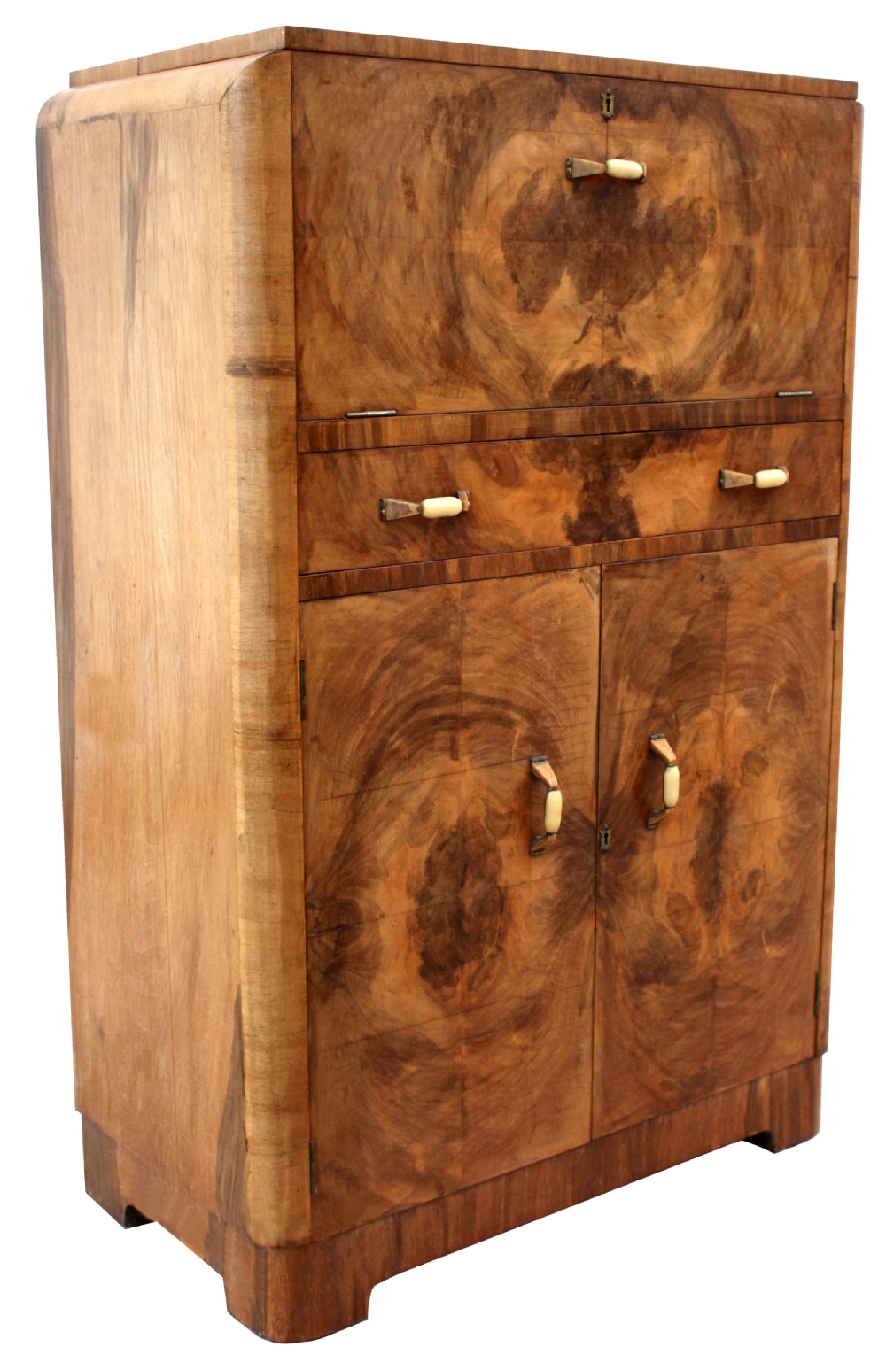 Art Deco Walnut Upright Cocktail Cabinet, c1930's  View III