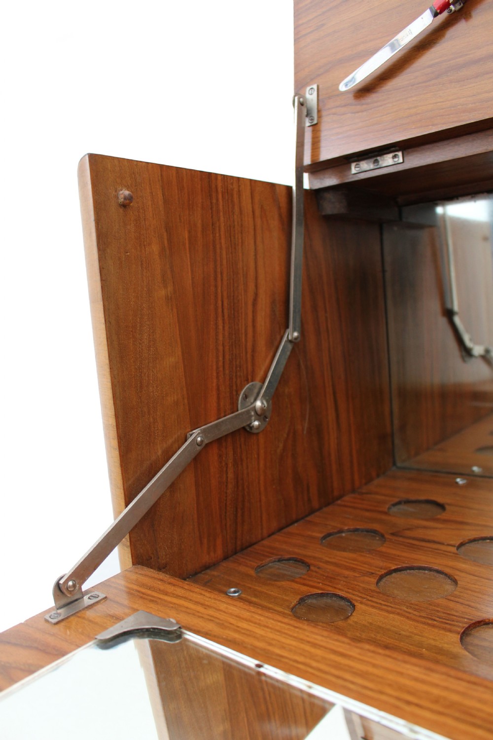 Art Deco Walnut Upright Cocktail Cabinet, c1930's  View VIII