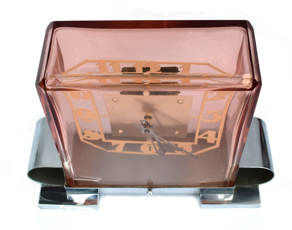 Rare Art Deco Modernist French Mantle Clock, c1930 View III