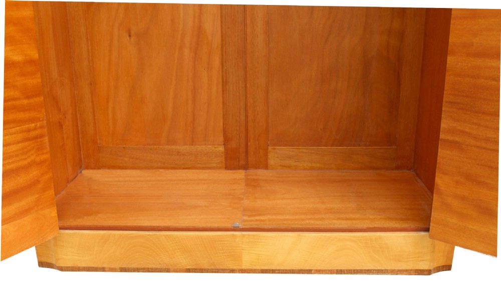 Art Deco Blonde Tiger Grain Birch Double Wardrobe, c1930 View V