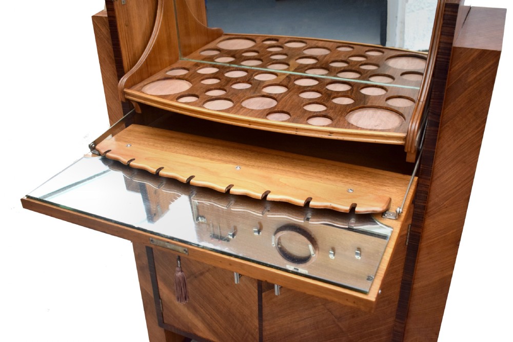 Art Deco Modernist Cocktail Cabinet, Dry Bar in Walnut & Macassar Ebony, c1930 View IX