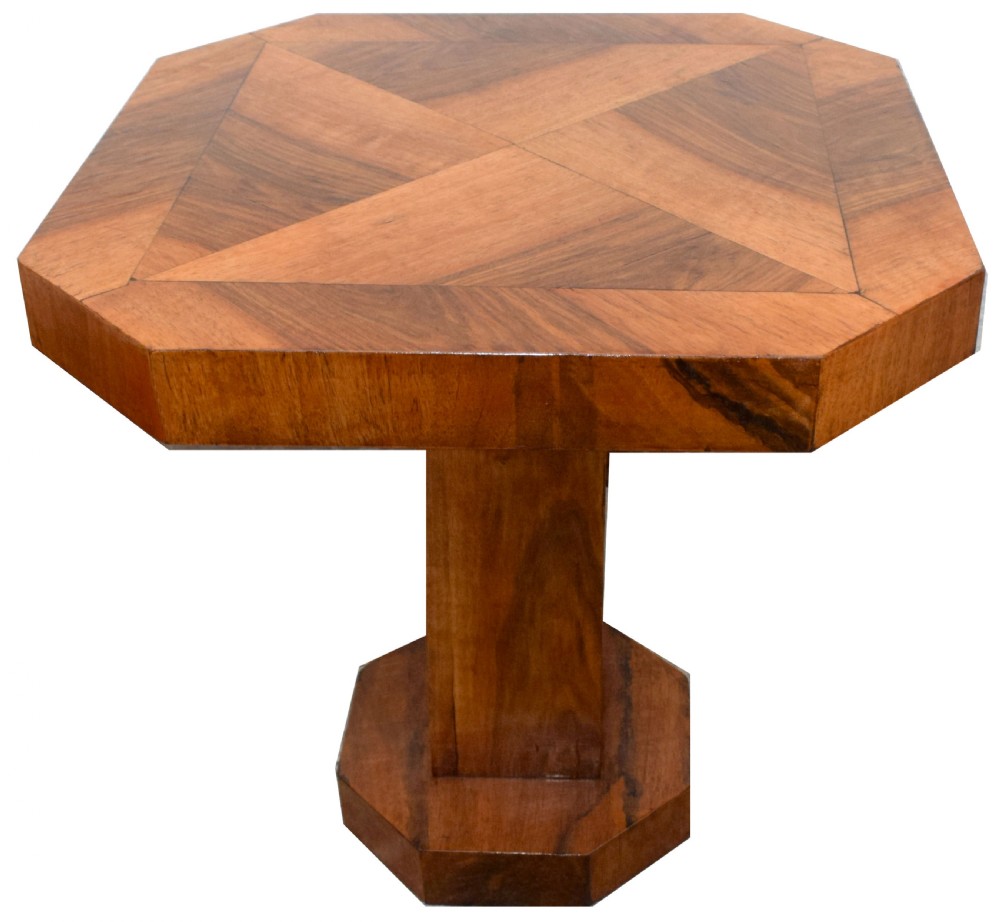 Art Deco Walnut Coffee Table, c1930