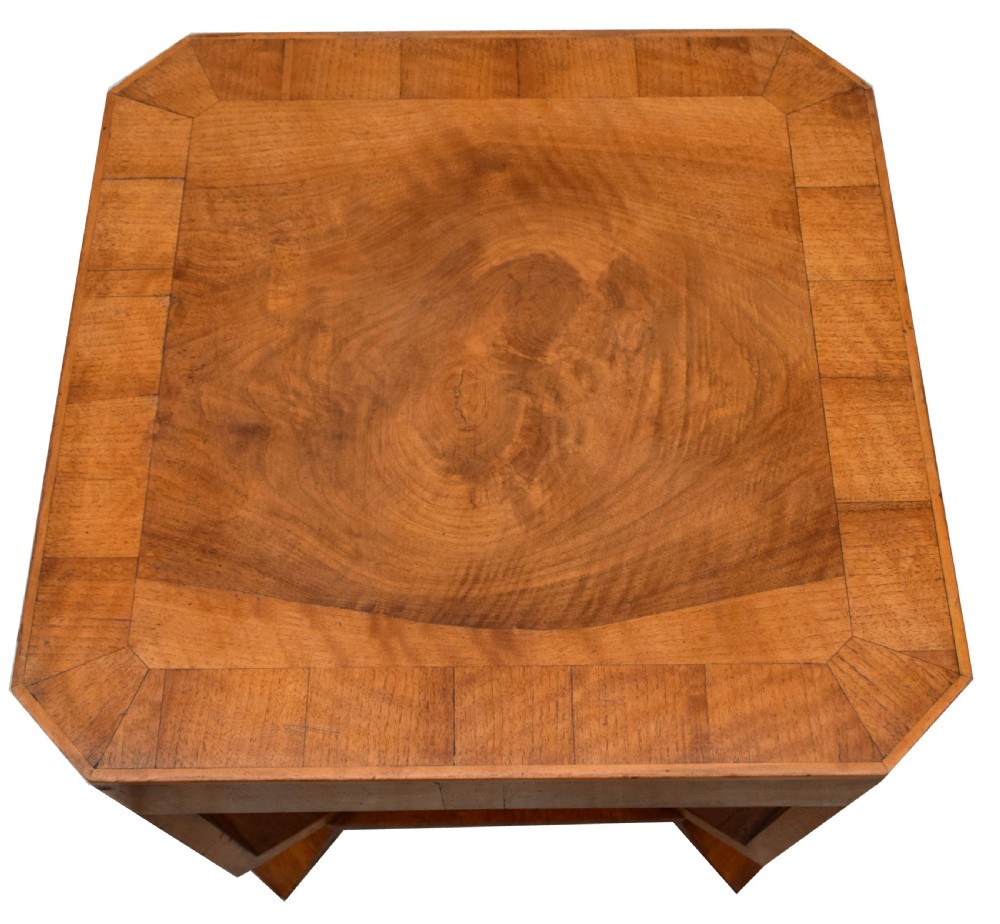 1930's Art Deco Occasional Two Tier Walnut Table, Circa 1930 View II