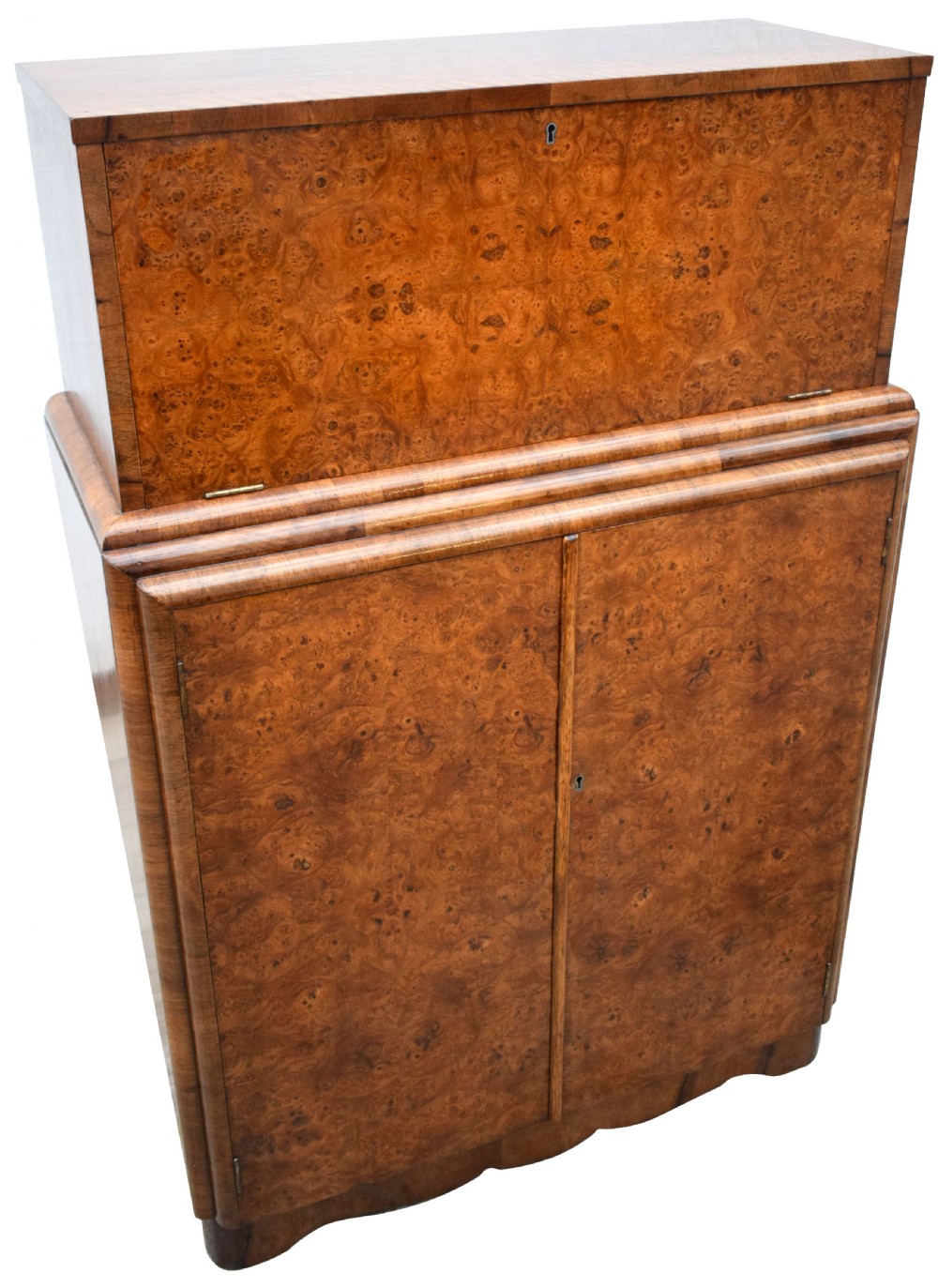 Art Deco Walnut Upright Cocktail Cabinet, c1930's View IV