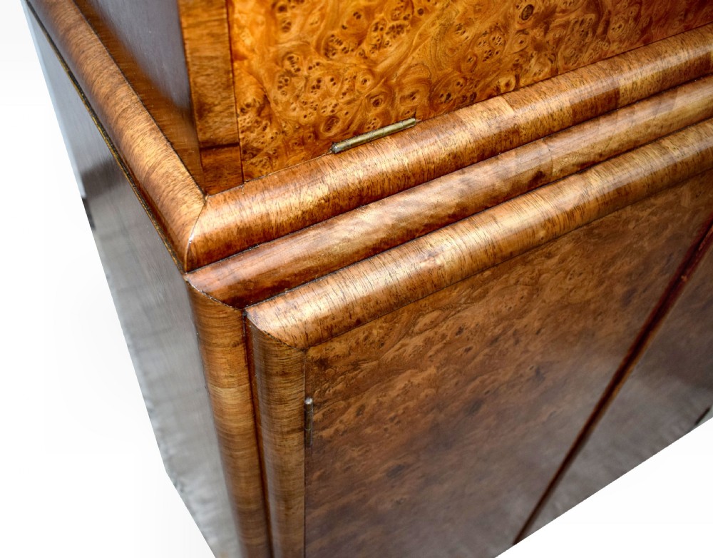 Art Deco Walnut Upright Cocktail Cabinet, c1930's View X