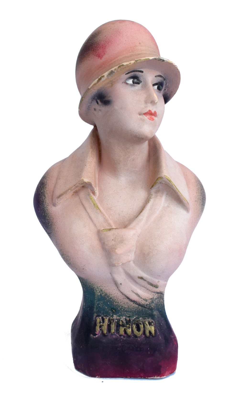 Original Art Deco Shop Counter Display Bust, c1930