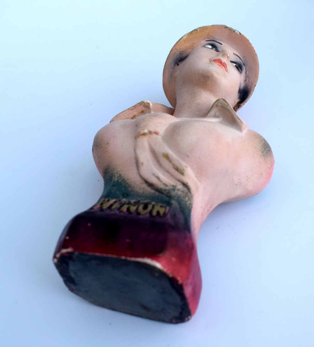 Original Art Deco Shop Counter Display Bust, c1930 View VIII