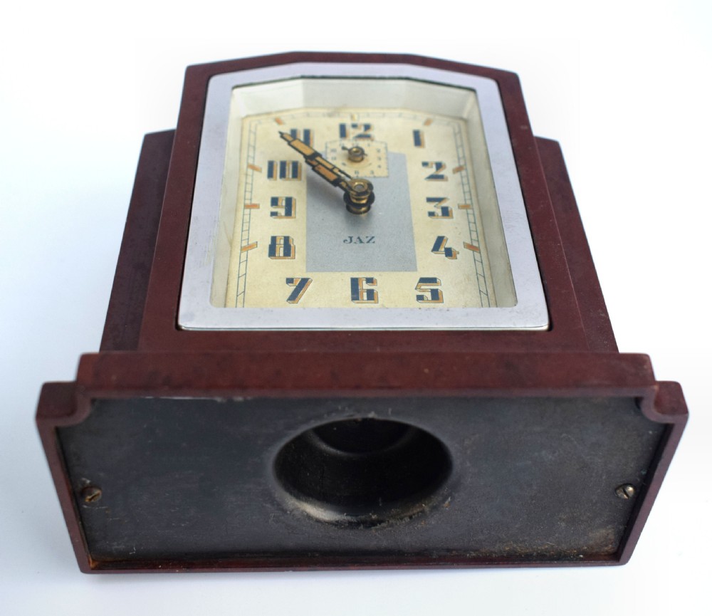 Art Deco Bakelite French Clock By Jaz, c1930  View IV