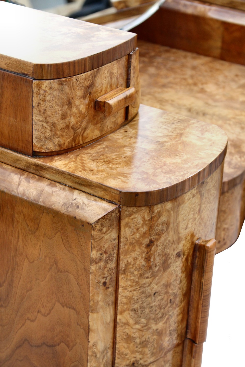 Art Deco Walnut Triple Mirror Dressing Table, c1930 View VI