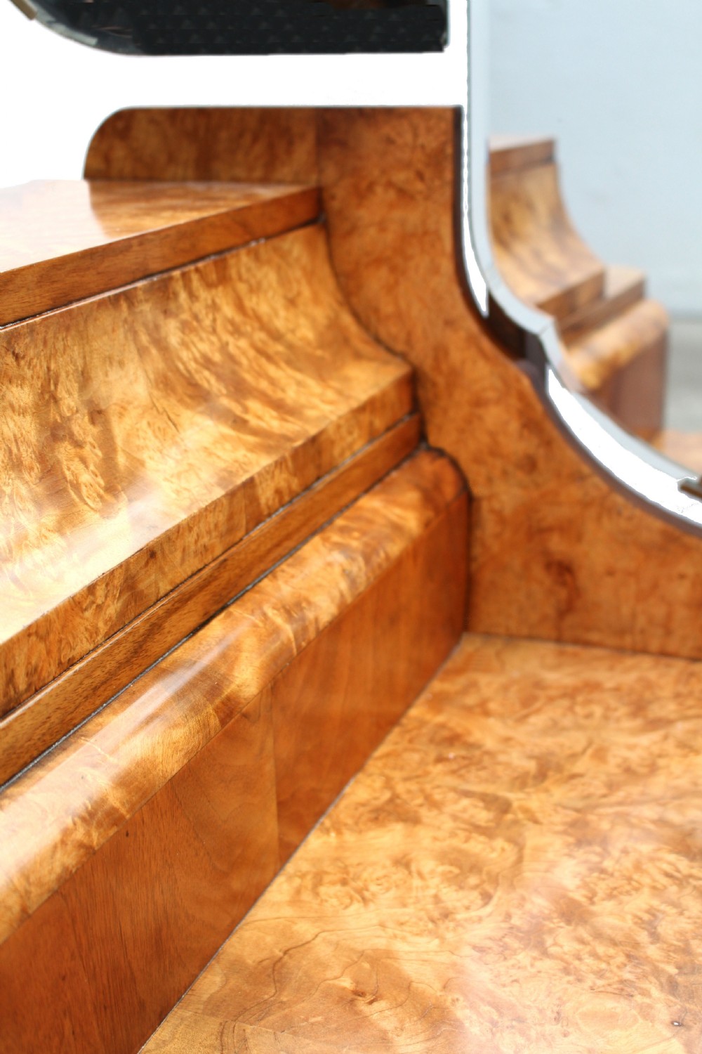 Art Deco Walnut Triple Mirror Dressing Table, c1930 View XI