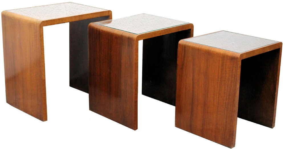 Art Deco 1930s Set of Three Nest of Tables View VI