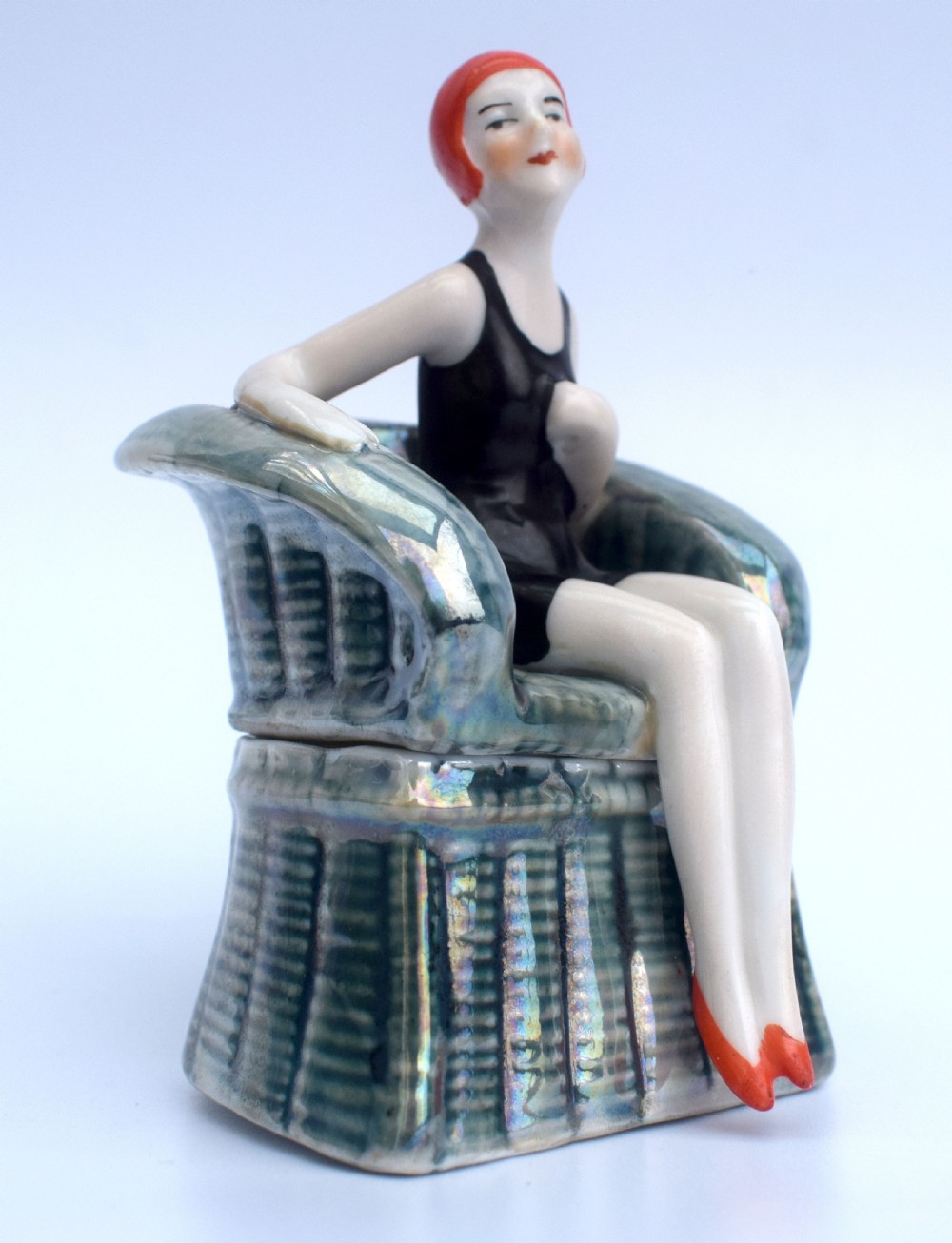 Art Deco Flapper Dressing Table Trinket Box, c1930s
