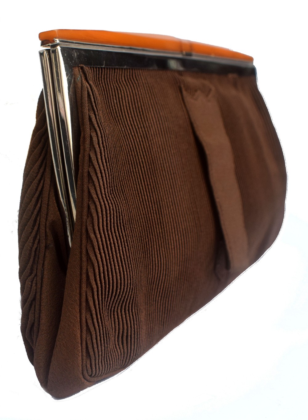 Art Deco Vintage Cord and Bakelite Handbag, c1930 View IX