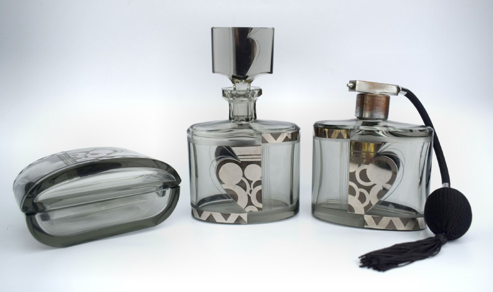 Art Deco Ladies perfumery Set, Czech, c1930