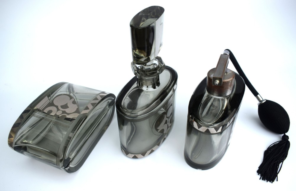 Art Deco Ladies perfumery Set, Czech, c1930 View IX