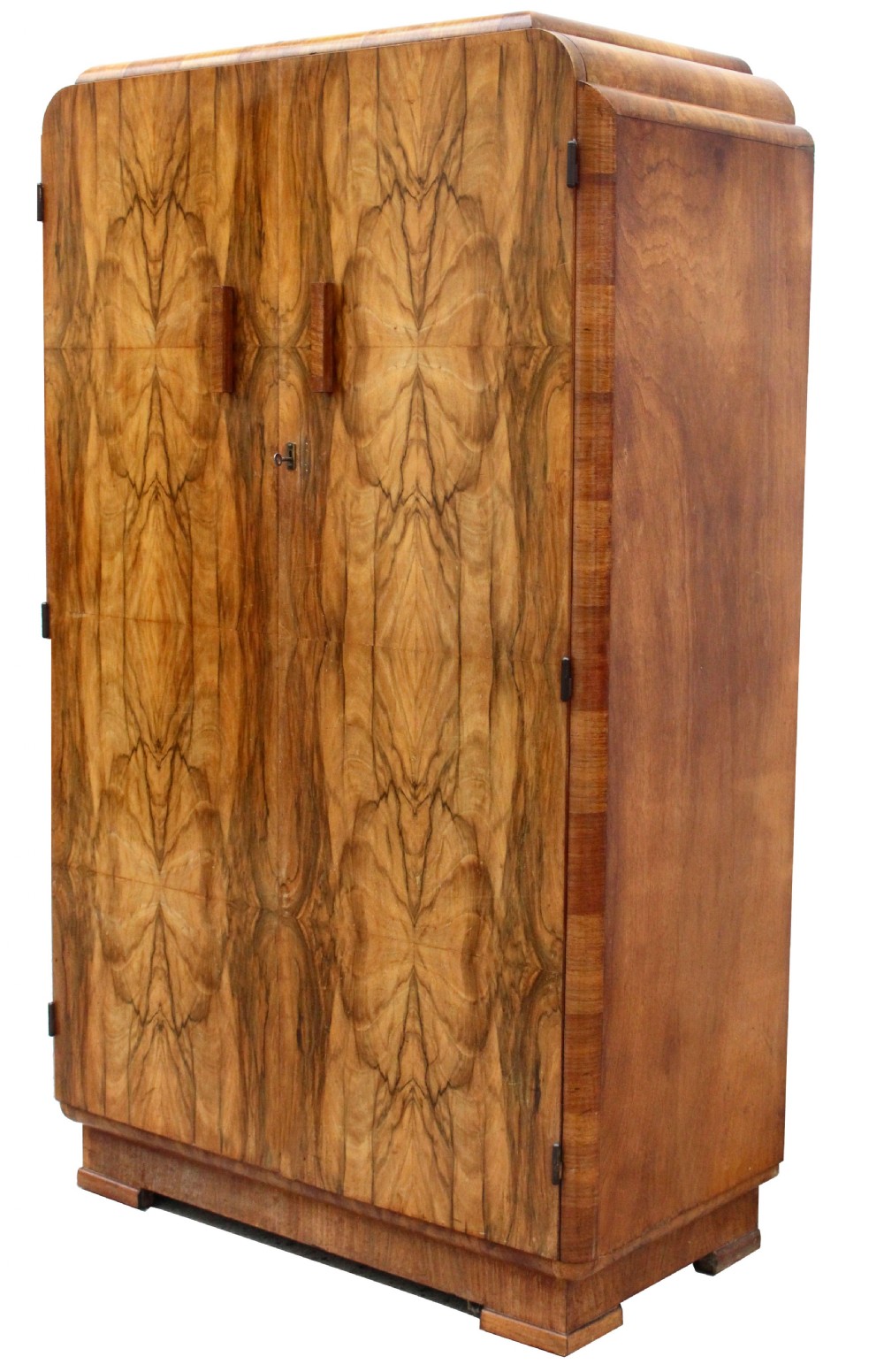 Art Deco Highly Figured Walnut Double Wardrobe, c1930 View II