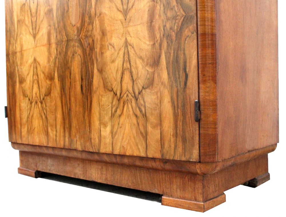 Art Deco Highly Figured Walnut Double Wardrobe, c1930 View V