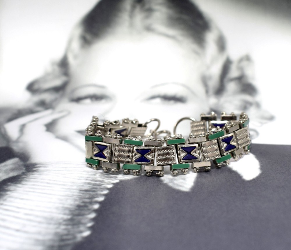 Art Deco Bracelet By Jakob Bengel, c1930 View V