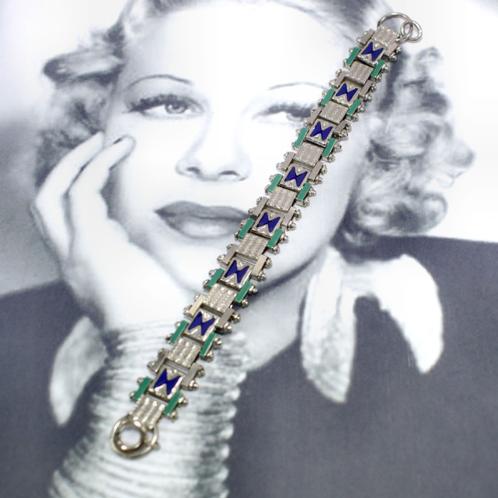 Art Deco Bracelet By Jakob Bengel, c1930 View VI