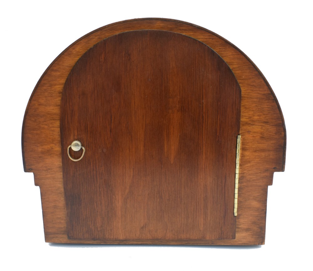 Art Deco Westminster Chime Inlaid Mantel Clock by Thomas Haller, c1930 View IV