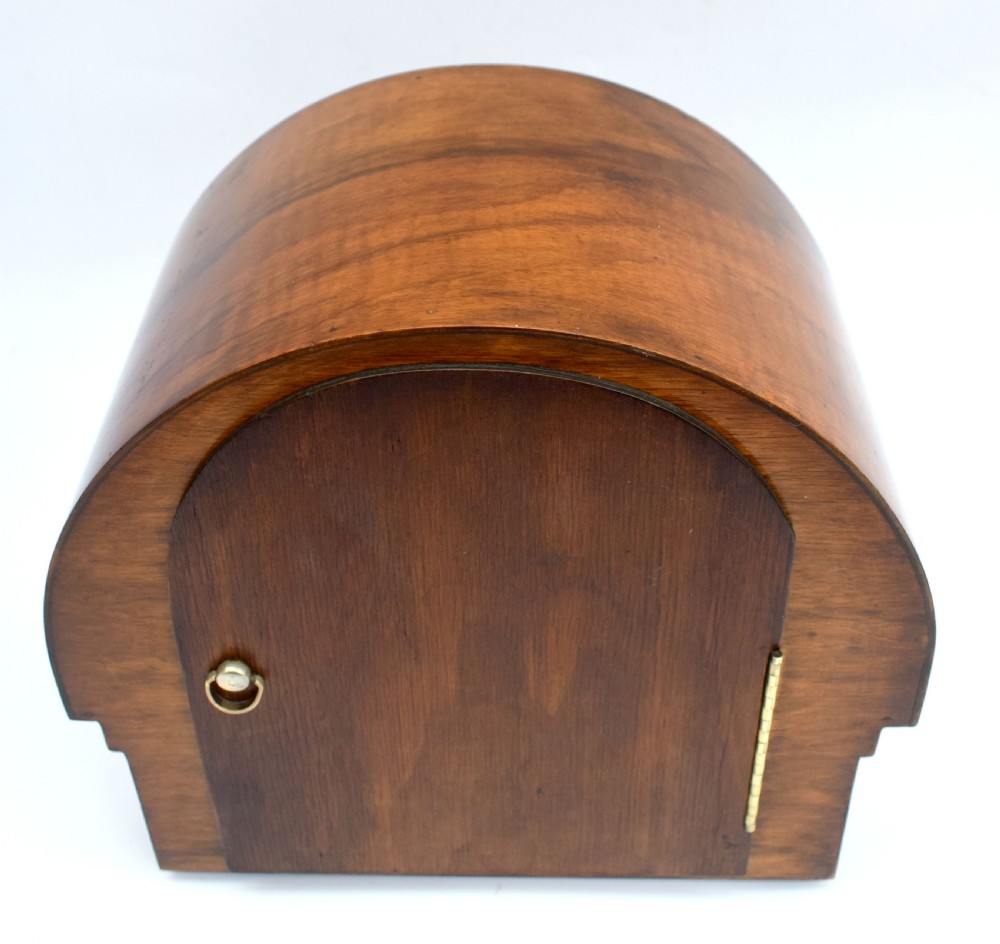 Art Deco Westminster Chime Inlaid Mantel Clock by Thomas Haller, c1930 View V