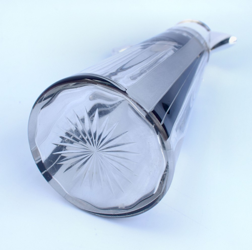 Art Deco Silver & Cut Glass Pitcher By Karl Palda, c1930 View VI