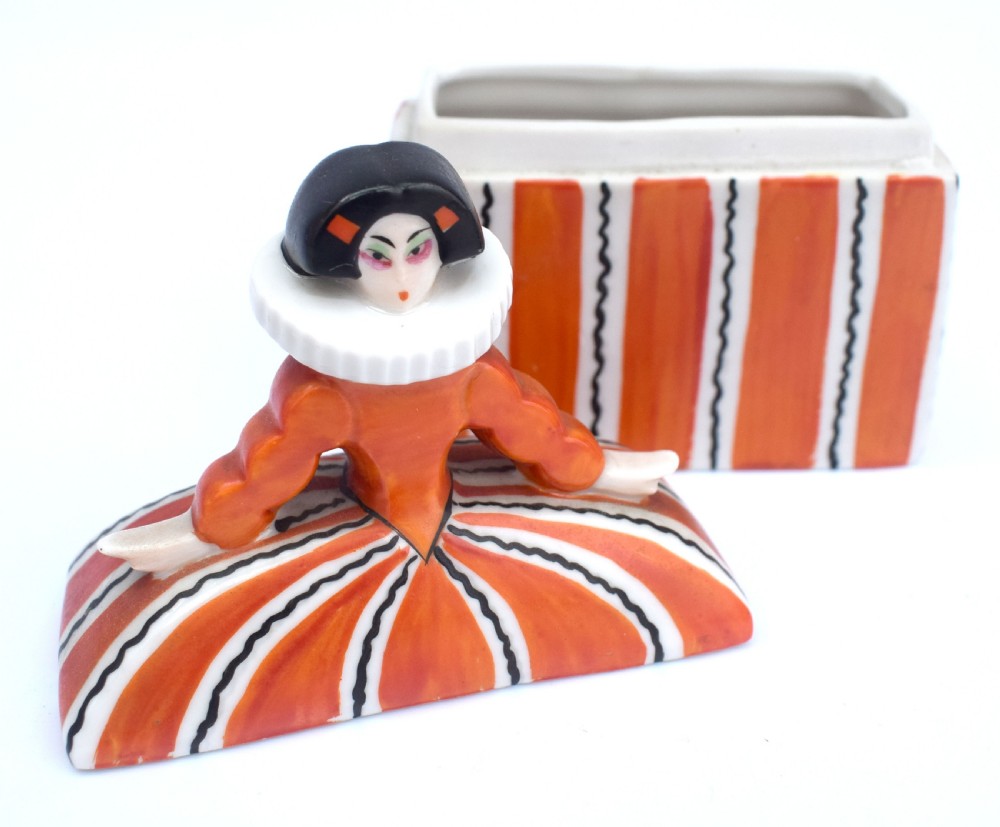 Art Deco Porcelain Powder Box, German, c1930 View II