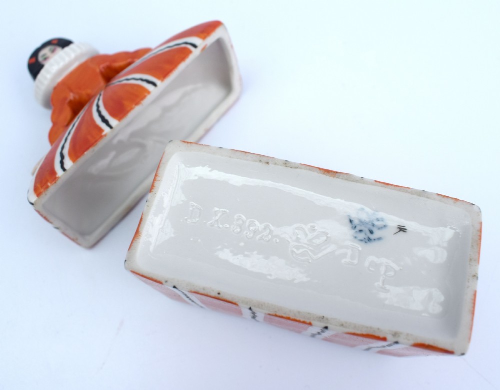 Art Deco Porcelain Powder Box, German, c1930 View IV